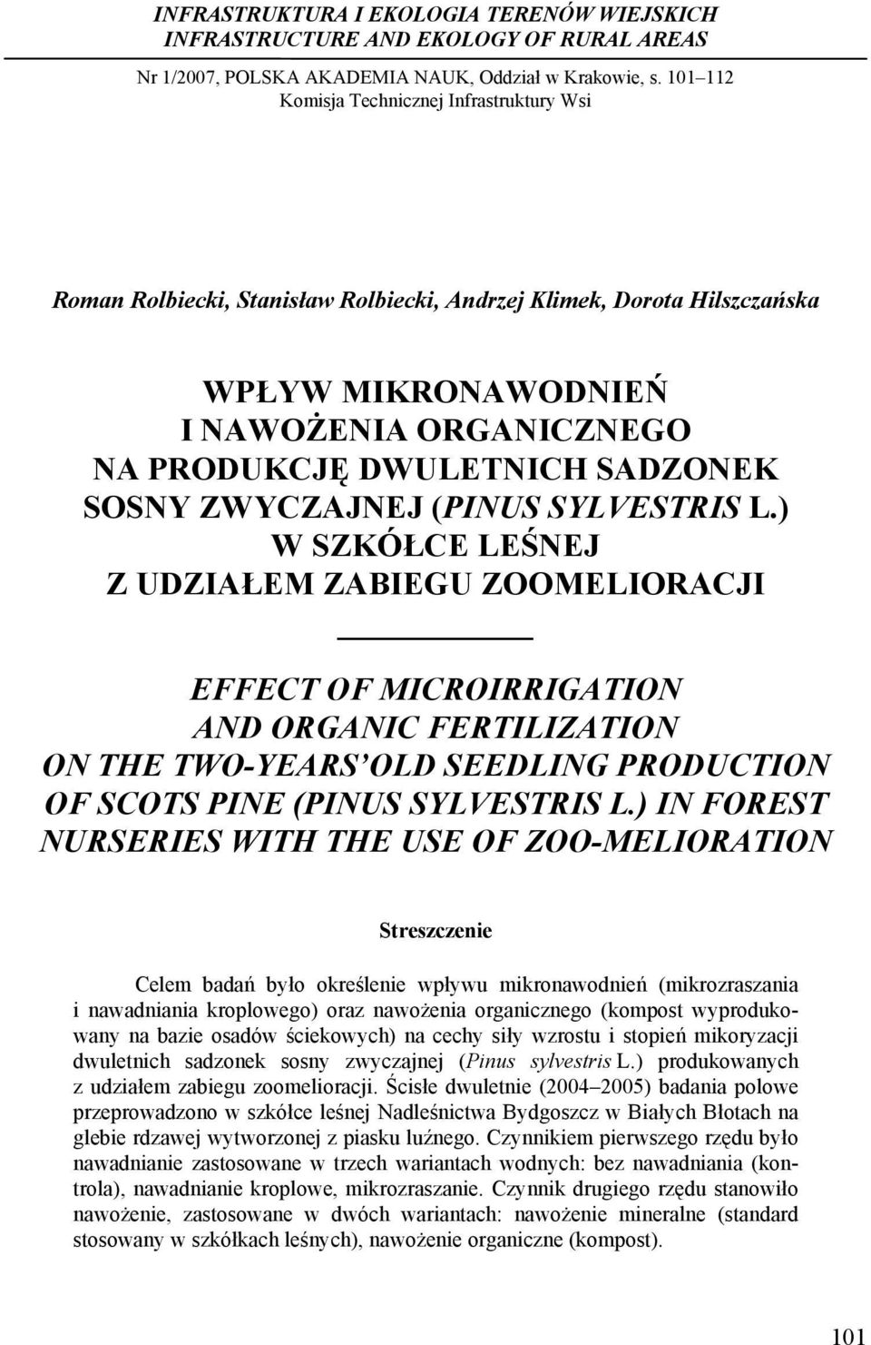 SOSNY ZWYCZAJNEJ (PINUS SYLVESTRIS L.