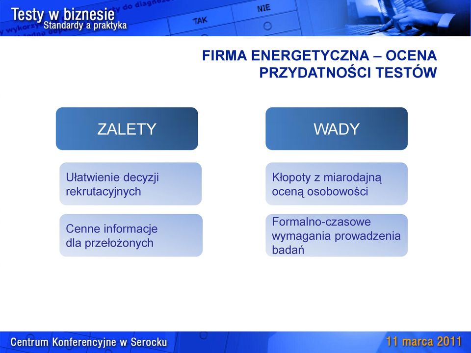 informacje dla przełożonych Kłopoty z miarodajną