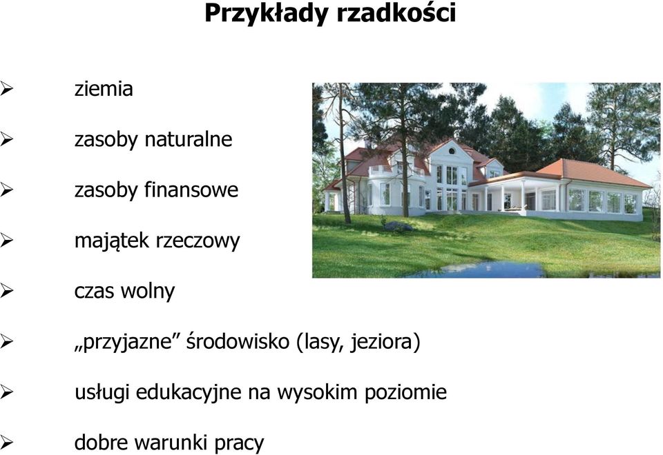 przyjazne środowisko (lasy, jeziora) usługi