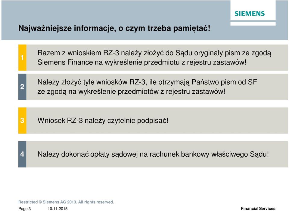 przedmiotu z rejestru zastawów!