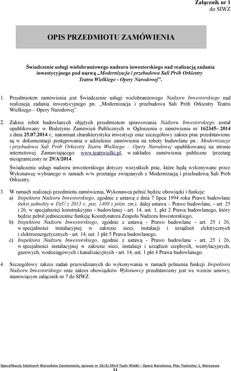 Modernizacja i przebudowa Sali Prób Orkiestry Teatru Wielkiego Opery Narodowej. 2.