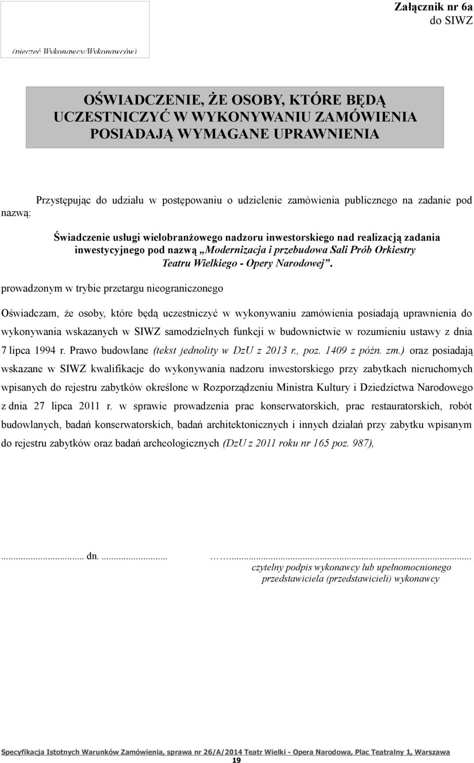 Sali Prób Orkiestry Teatru Wielkiego - Opery Narodowej.