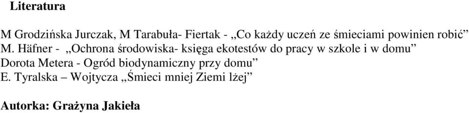 Häfner - Ochrona środowiska- księga ekotestów do pracy w szkole i w domu