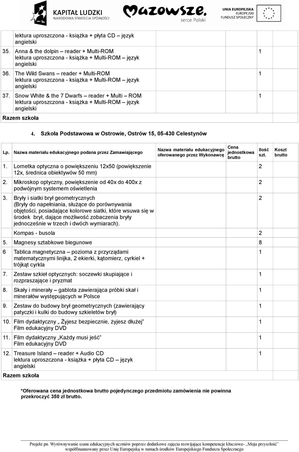 Mikroskop optyczny, powiększenie od 40x do 400x z podwójnym systemem oświetlenia 3.