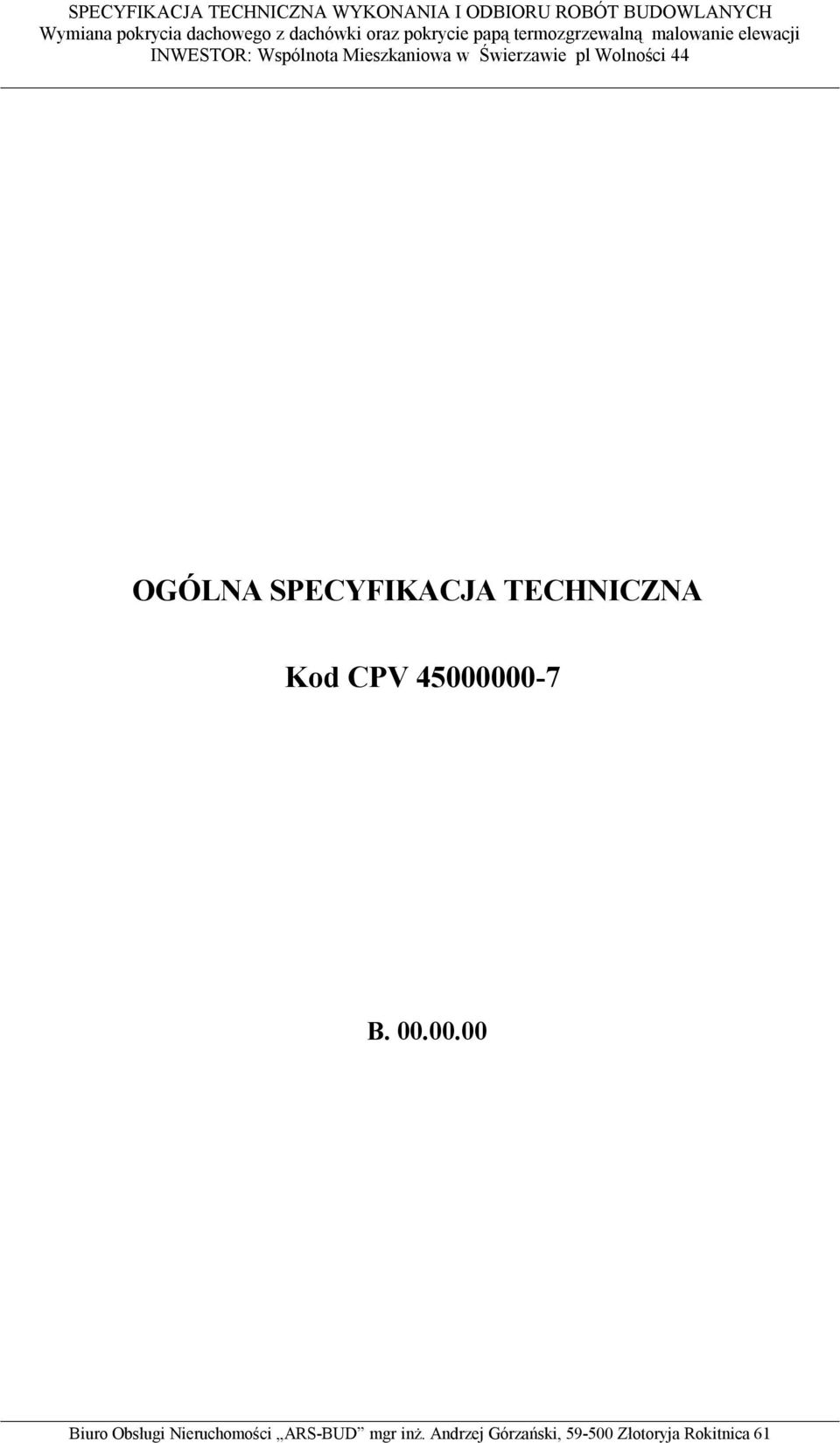 TECHNICZNA Kod