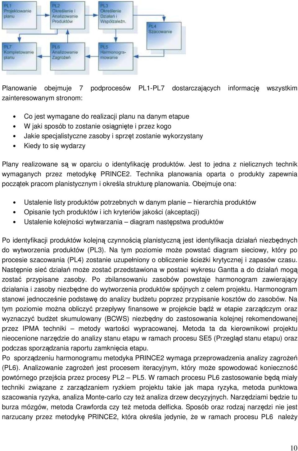Jest to jedna z nielicznych technik wymaganych przez metodykę PRINCE2. Technika planowania oparta o produkty zapewnia początek pracom planistycznym i określa strukturę planowania.