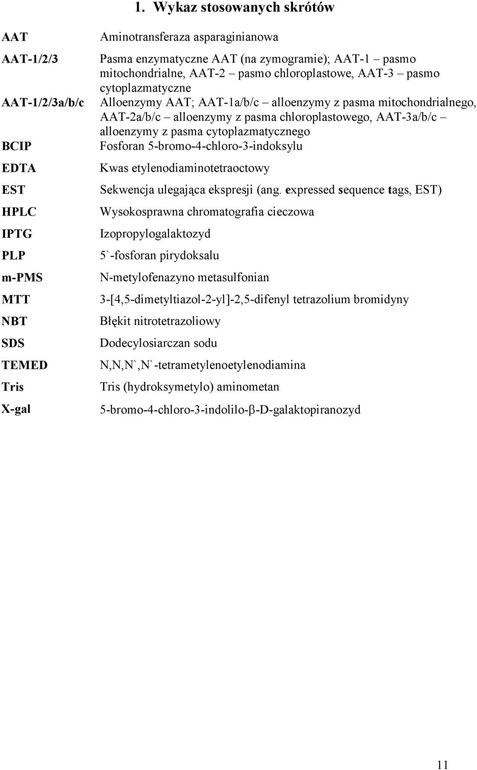 AAT-3a/b/c alloenzymy z pasma cytoplazmatycznego Fosforan 5-bromo-4-chloro-3-indoksylu Kwas etylenodiaminotetraoctowy Sekwencja ulegająca ekspresji (ang.