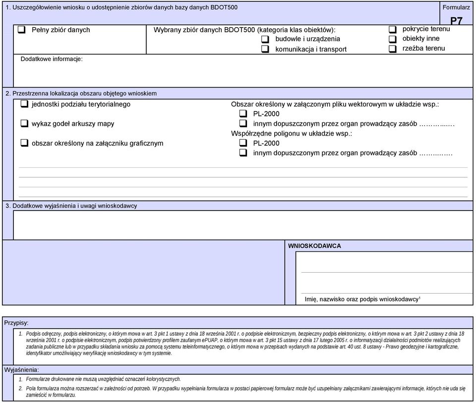wnioskiem jednostki podziału terytorialnego wykaz godeł arkuszy mapy obszar określony na załączniku graficznym PL-2000 innym dopuszczonym przez organ