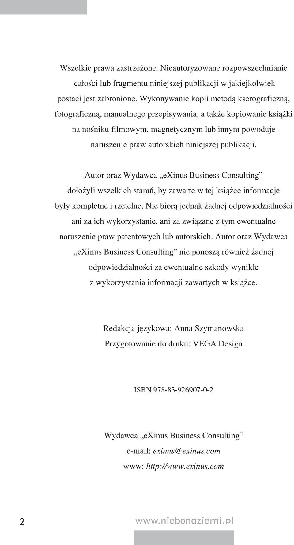 je na ru sze nie praw au tor skich ni niej szej pu bli ka cji.