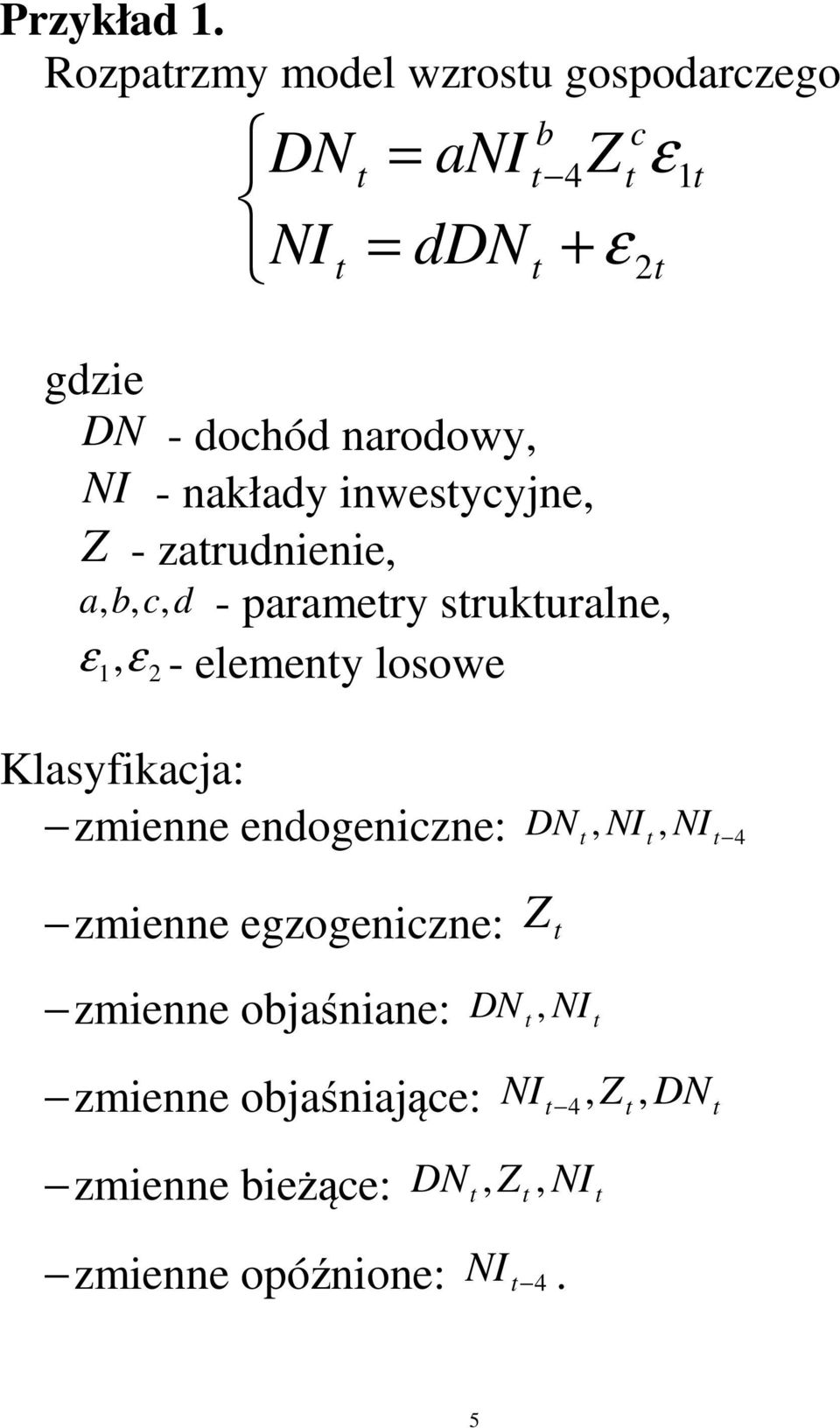 arodow, NI - aład wescje, Z - zarudee, a,, c, d - paramer sruurale, ε,ε - eleme