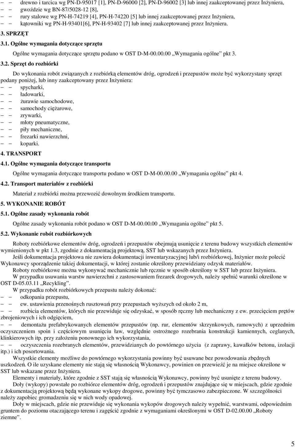 00.00 Wymagania ogólne pkt 3. 3.2.