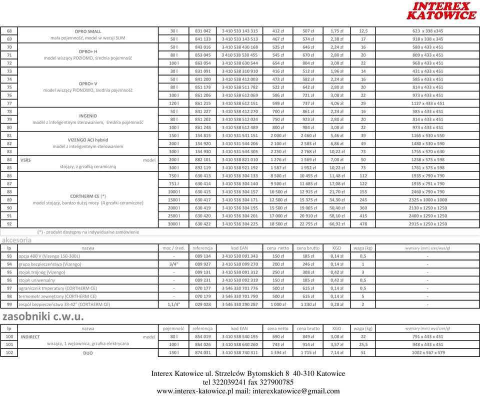 72 100 l 863 054 3 410 538 630 544 654 zł 804 zł 3,08 zł 22 968 x 433 x 451 73 30 l 831 091 3 410 538 310 910 416 zł 512 zł 1,96 zł 14 431 x 433 x 451 74 50 l 841 200 3 410 538 412 003 473 zł 582 zł