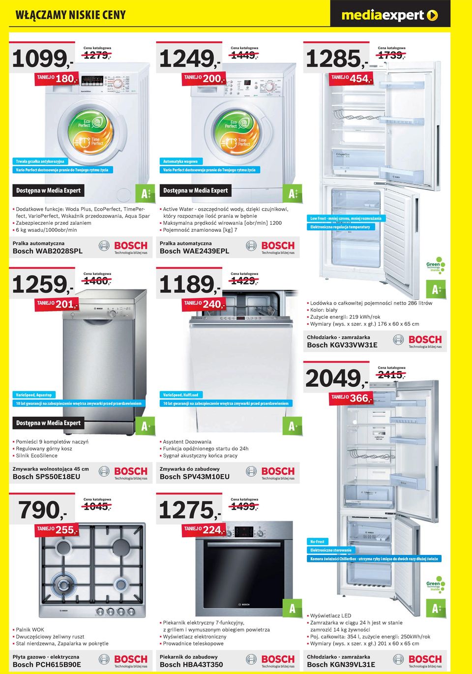 6 kg wsadu/1000obr/min ctive Water - oszczędność wody, dzięki czujnikowi, który rozpoznaje ilość prania w bębnie Maksymalna prędkość wirowania [obr/min] 1200 Pojemność znamionowa [kg] 7 Pralka