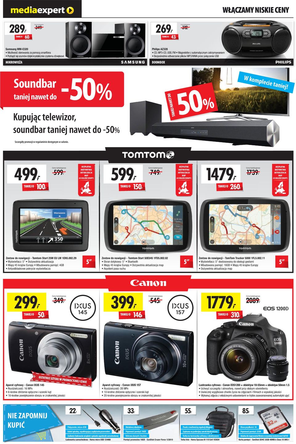 soundbar taniej nawet do -50% lecie ta % 0 5 niej! Szczegóły promocji w regulaminie dostępnym w salonie.