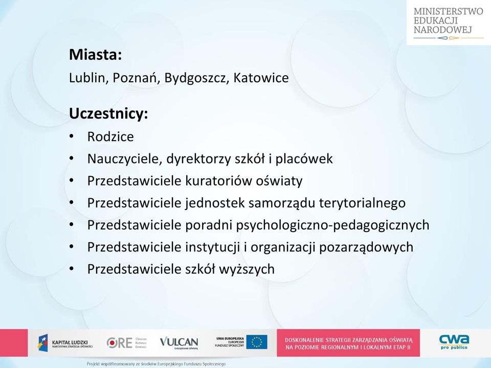 jednostek samorządu terytorialnego Przedstawiciele poradni