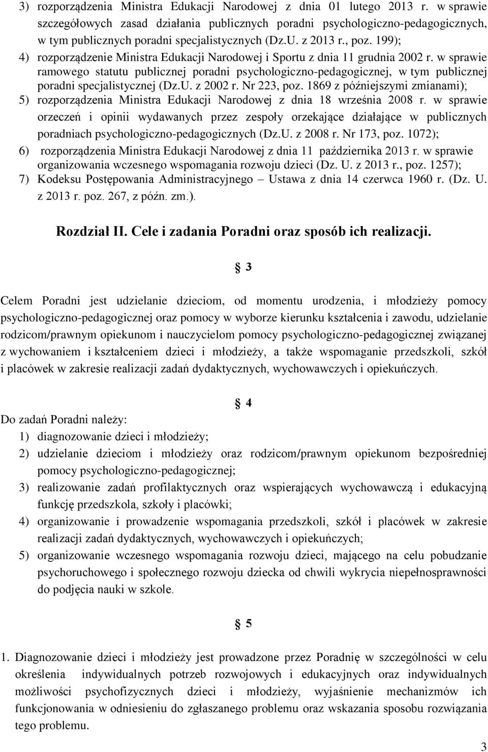 199); 4) rozporządzenie Ministra Edukacji Narodowej i Sportu z dnia 11 grudnia 2002 r.