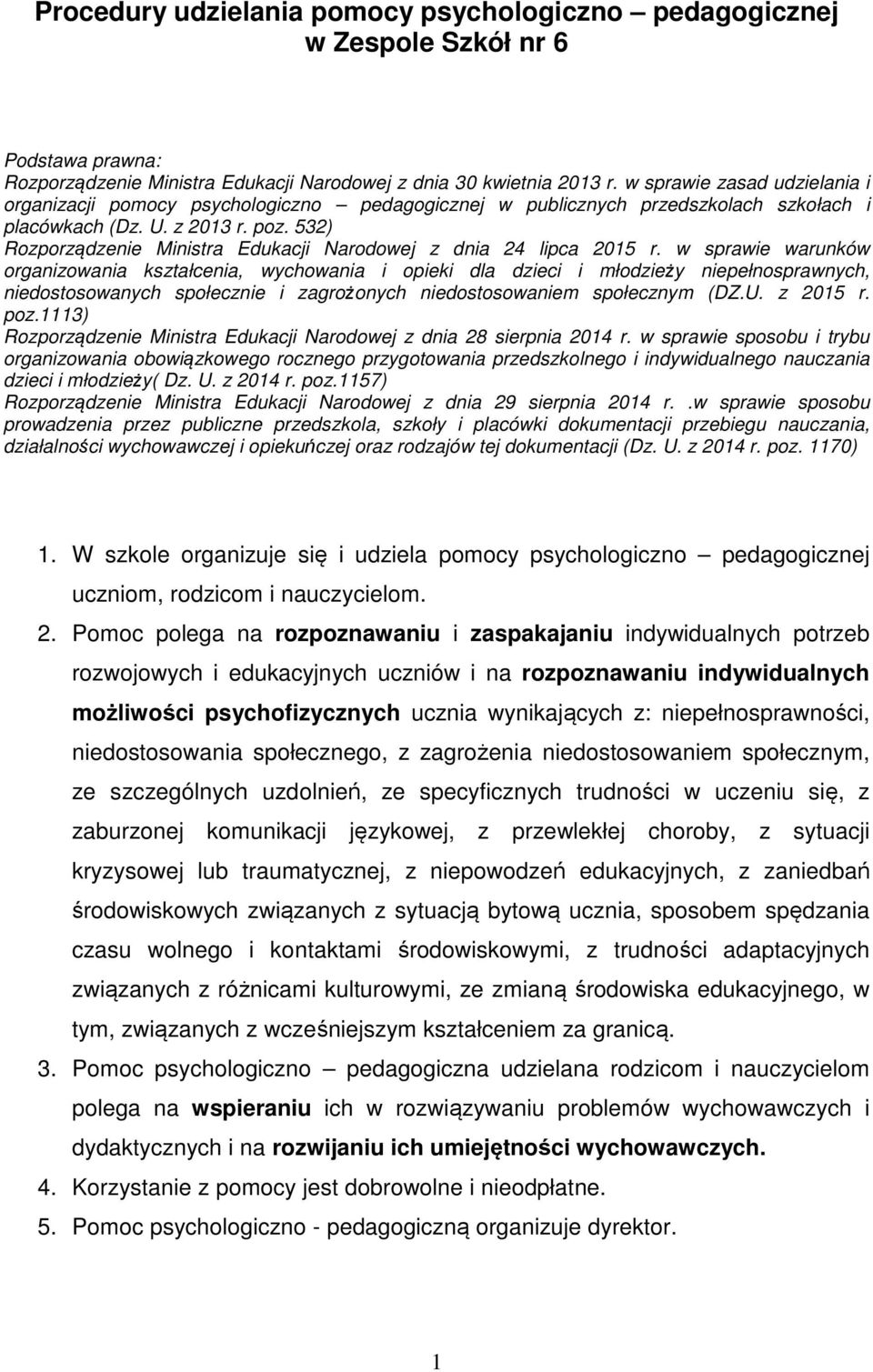 532) Rozporządzenie Ministra Edukacji Narodowej z dnia 24 lipca 2015 r.