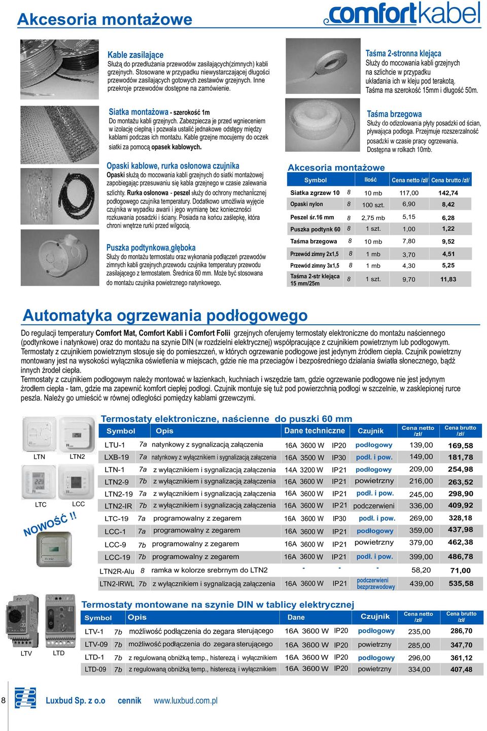 Zabezpiecza je przed wgniecenie w izlacjê ciepln¹ i pzwala ustaliæ jednakwe dstêpy iêdzy kablai pdczas ich nta u. Kable grzejne cujey d czek siatki za pc¹ pasek kablwych.