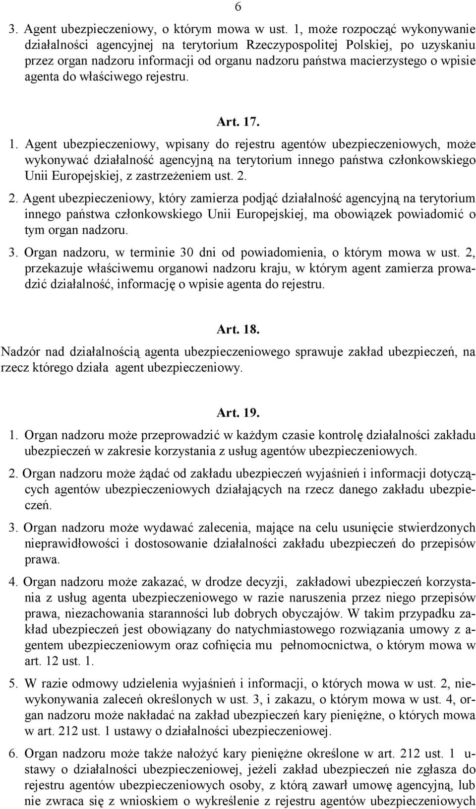 właściwego rejestru. Art. 17