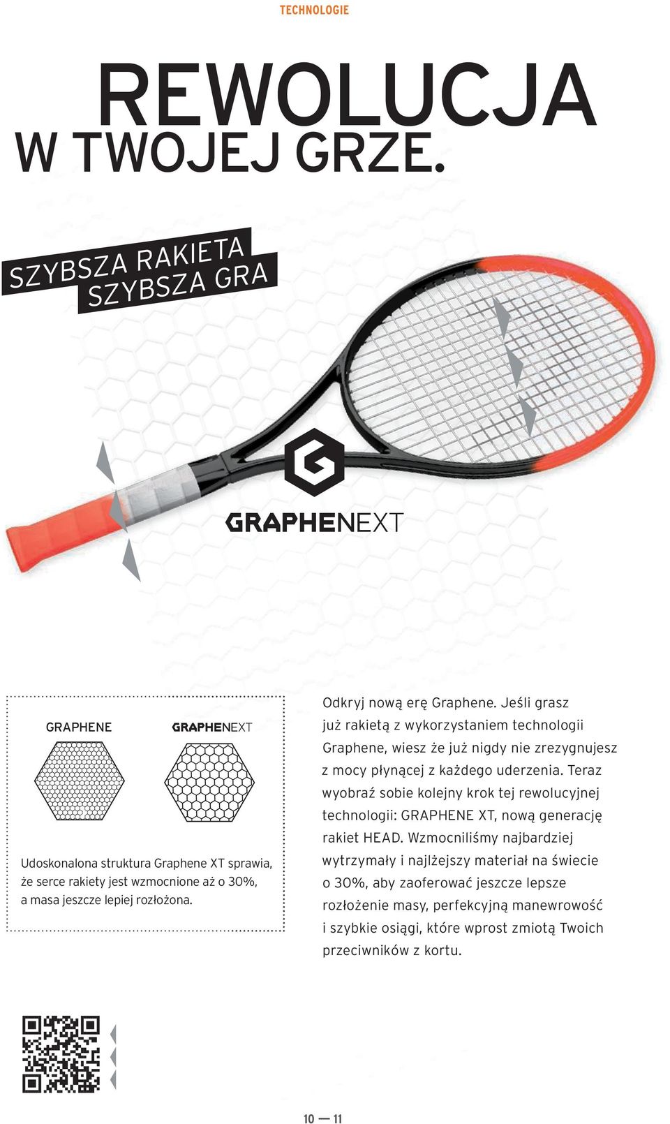 Teraz wyobraź sobie kolejny krok tej rewolucyjnej technologii: GRAPHENE XT, nową generację rakiet HEAD.