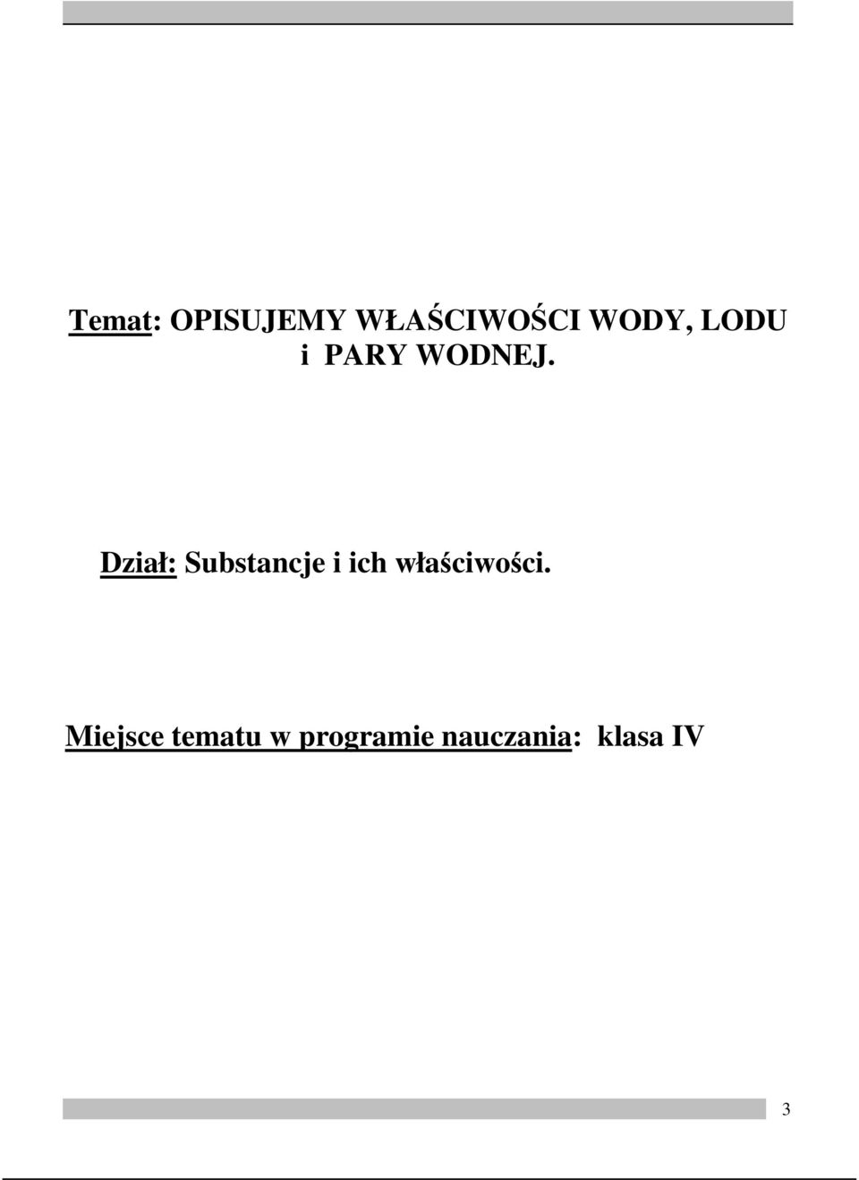 Dział: Substancje i ich