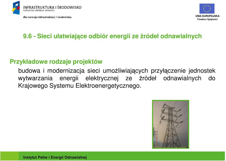 umoŝliwiających przyłączenie jednostek wytwarzania energii