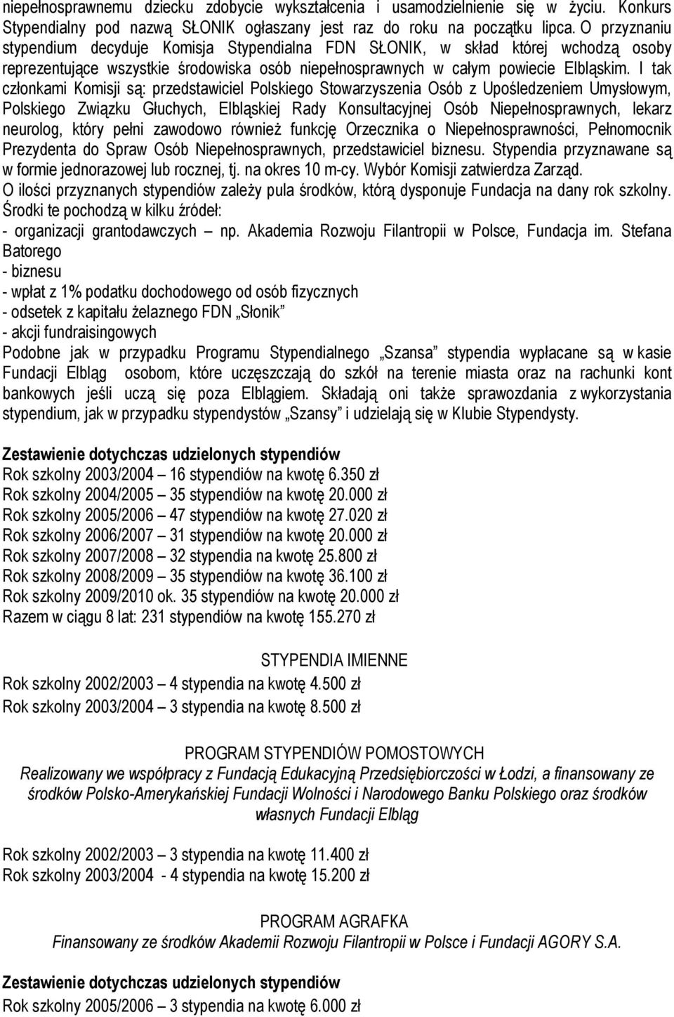 I tak członkami Komisji są: przedstawiciel Polskiego Stowarzyszenia Osób z Upośledzeniem Umysłowym, Polskiego Związku Głuchych, Elbląskiej Rady Konsultacyjnej Osób Niepełnosprawnych, lekarz neurolog,