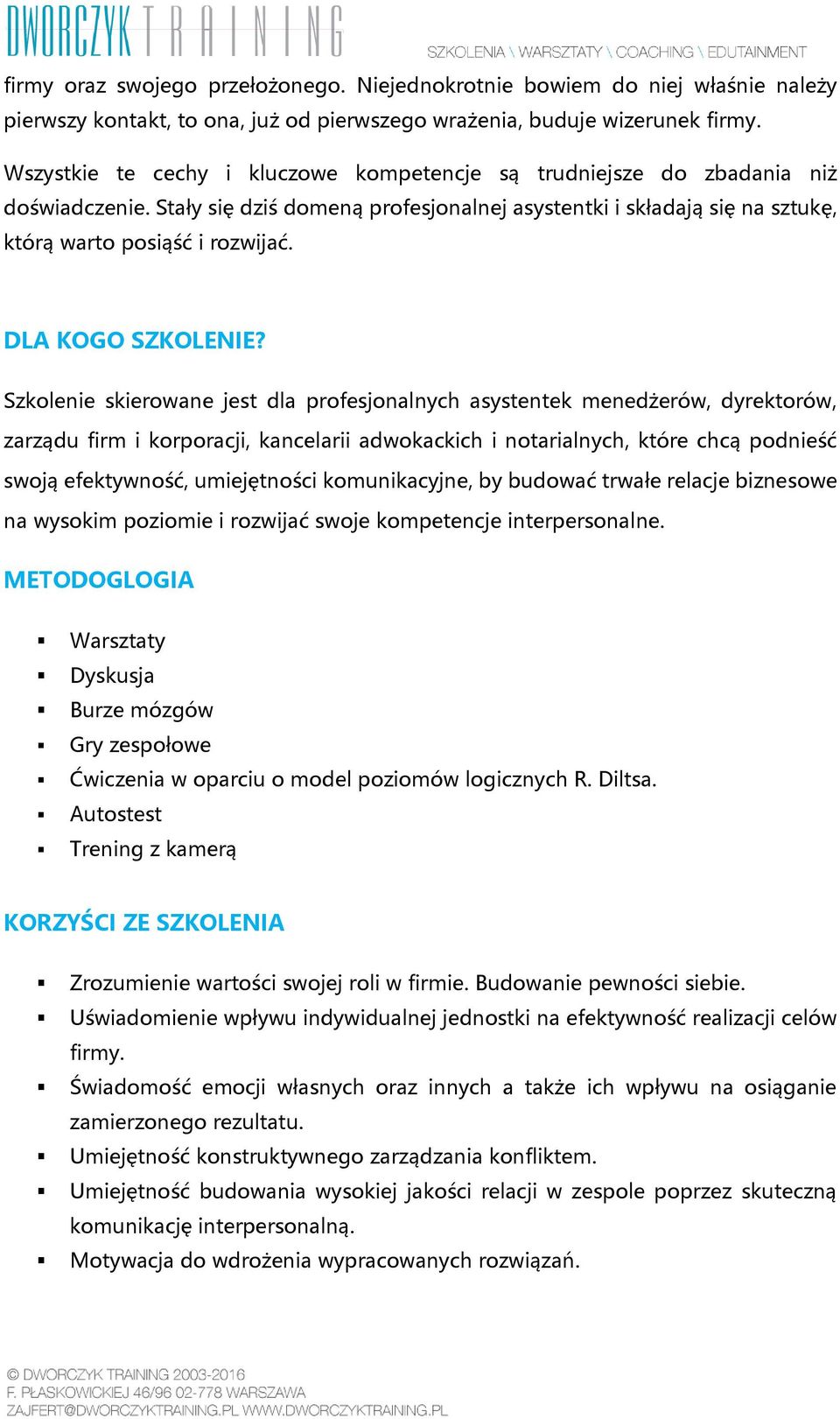 DLA KOGO SZKOLENIE?