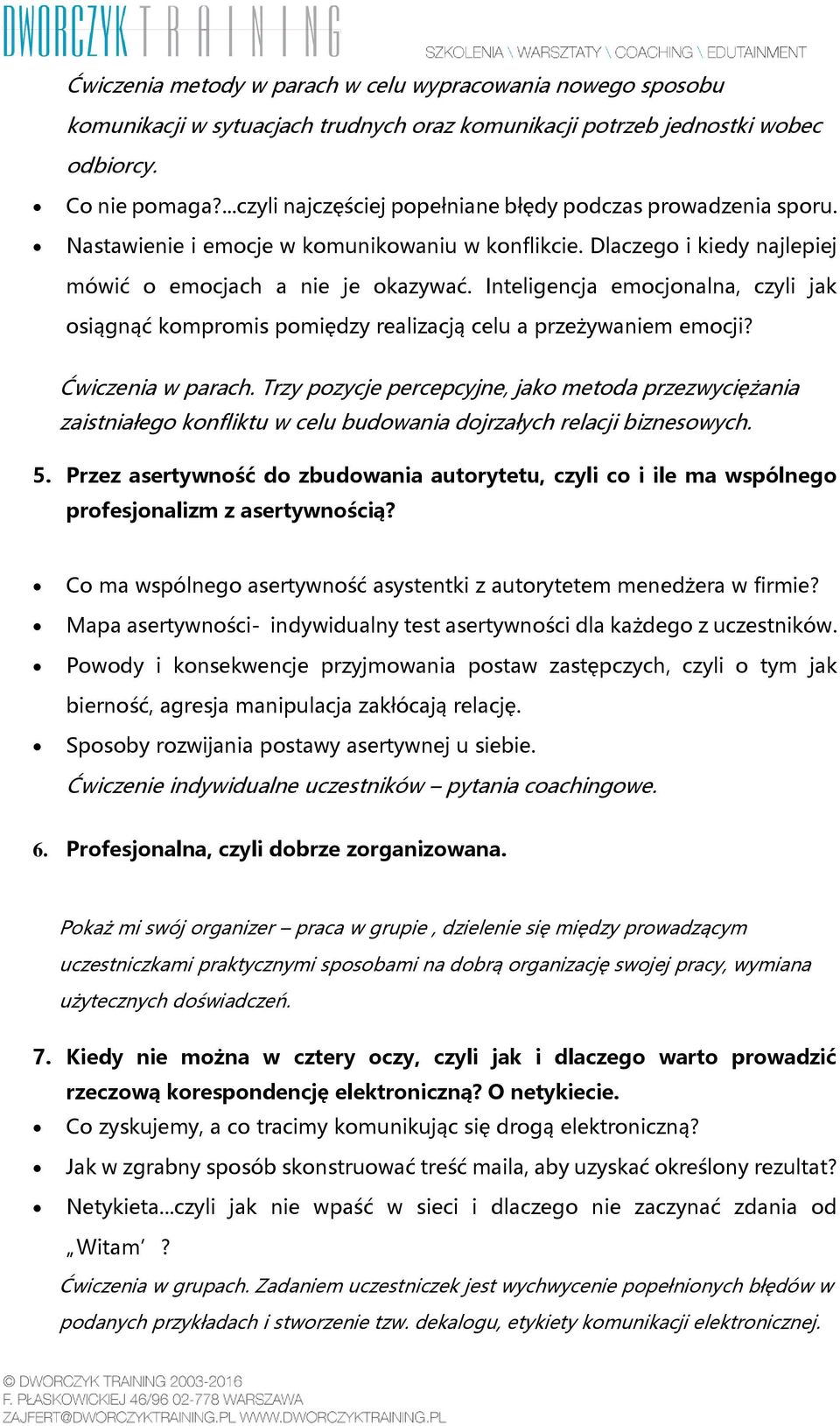 Inteligencja emocjonalna, czyli jak osiągnąć kompromis pomiędzy realizacją celu a przeżywaniem emocji? Ćwiczenia w parach.