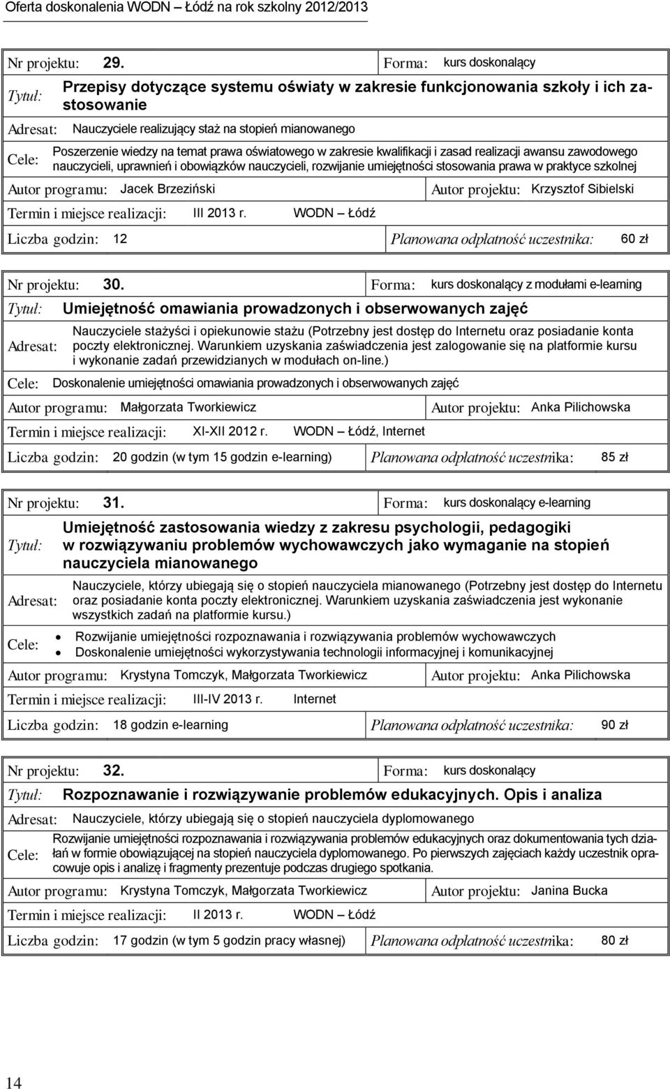 prawa oświatowego w zakresie kwalifikacji i zasad realizacji awansu zawodowego nauczycieli, uprawnień i obowiązków nauczycieli, rozwijanie umiejętności stosowania prawa w praktyce szkolnej Autor