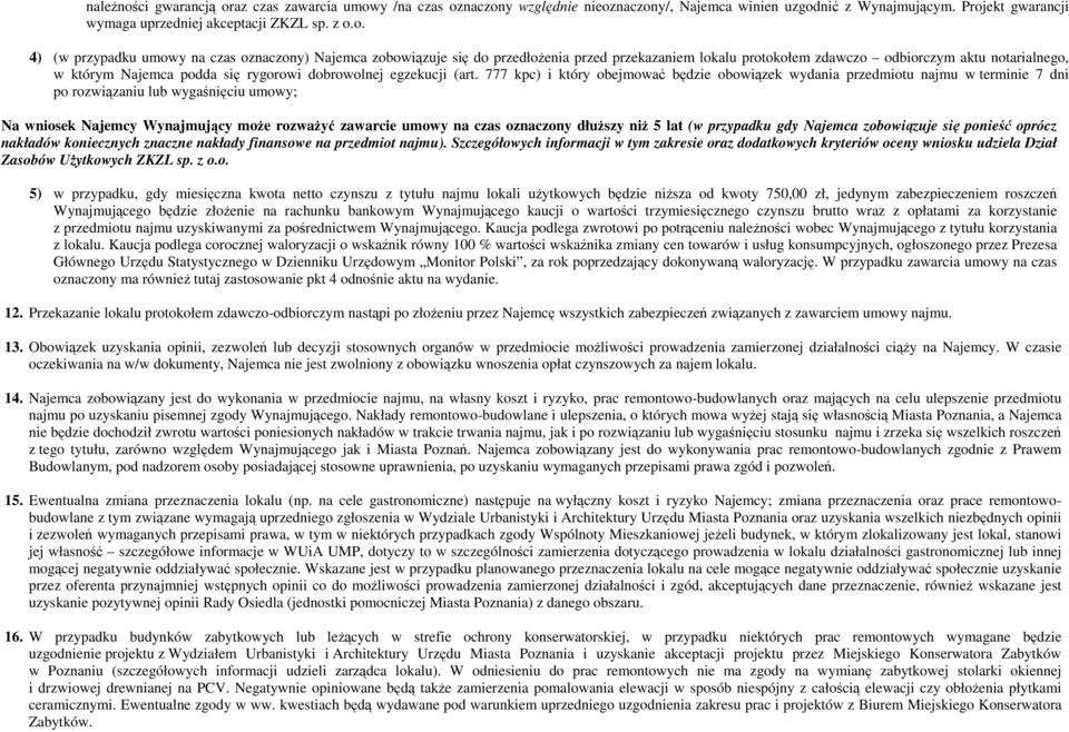 az czas zawarcia umow