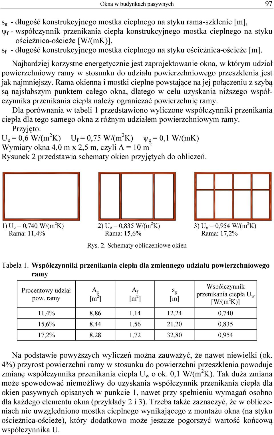 Najbardziej korzystne energetycznie jest zaprojektowanie okna, w którym udział powierzchniowy ramy w stosunku do udziału powierzchniowego przeszklenia jest jak najmniejszy.