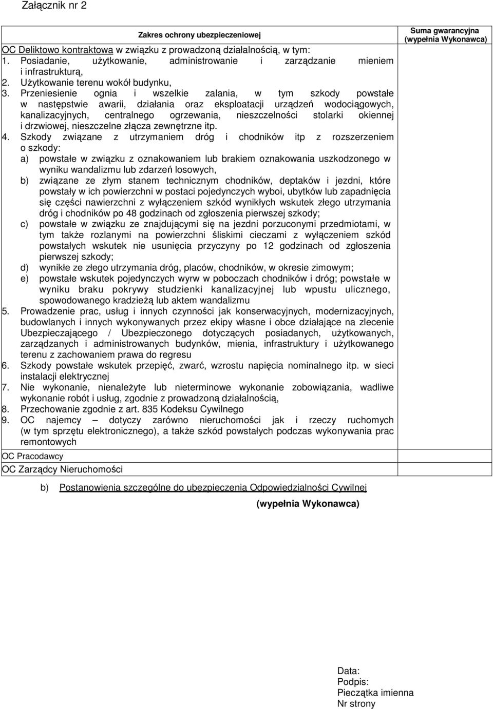 Przeniesienie ognia i wszelkie zalania, w tym szkody powstałe w następstwie awarii, działania oraz eksploatacji urządzeń wodociągowych, kanalizacyjnych, centralnego ogrzewania, nieszczelności