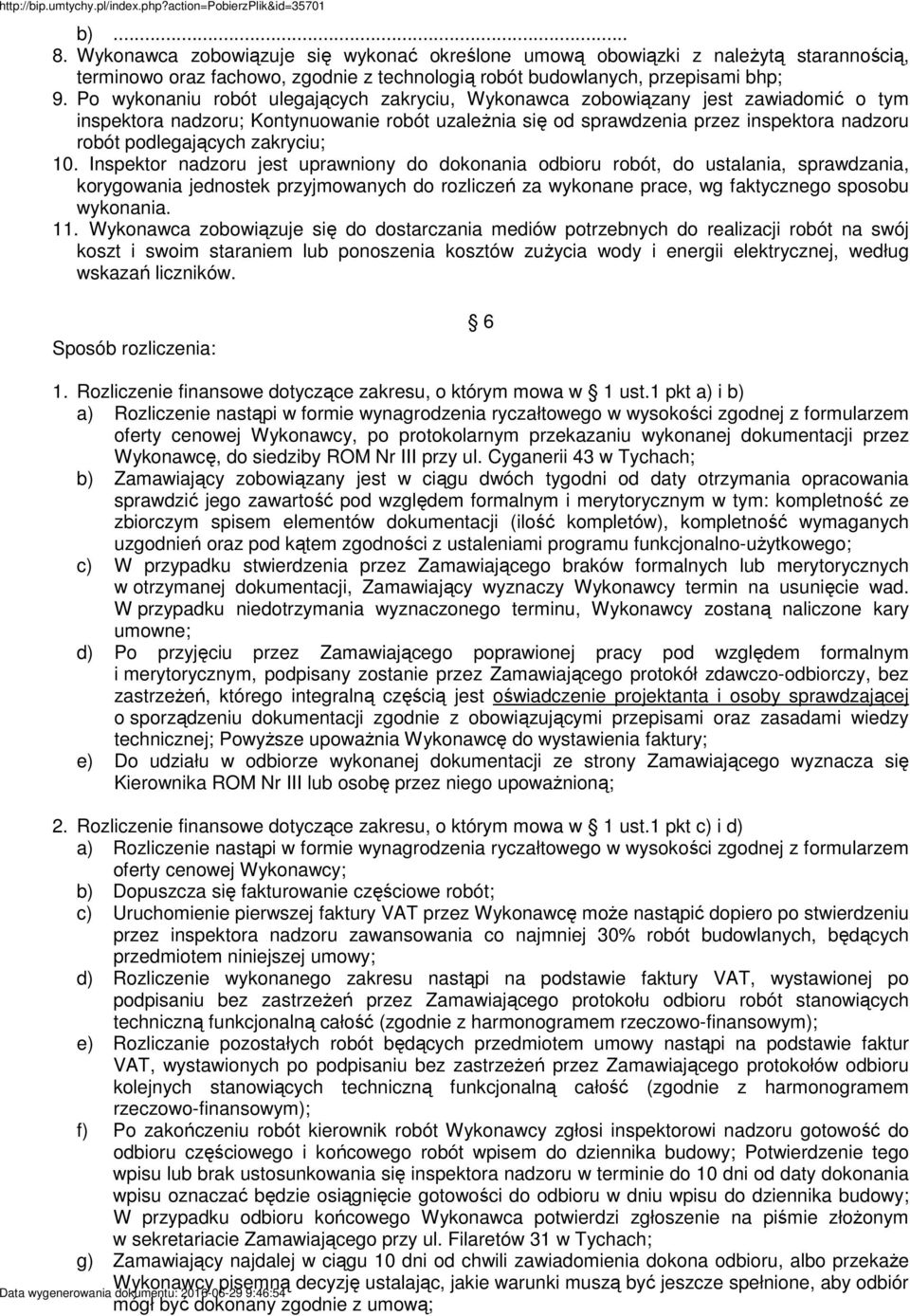 zakryciu; 10.