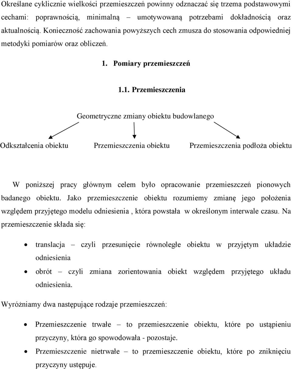 Pomiary przemieszczeń 1.