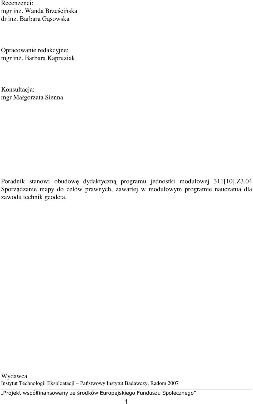 jednostki modułowej 311[10].Z3.