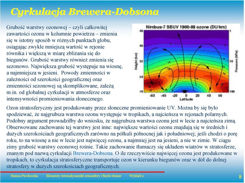 Powod zmienności w zależności od szerokości geograficznej oraz zmienności sezonowej są skomplikowane, zależą m.in. od globalnej crkulacji w atmosferze oraz intenswności promieniowania słonecznego.