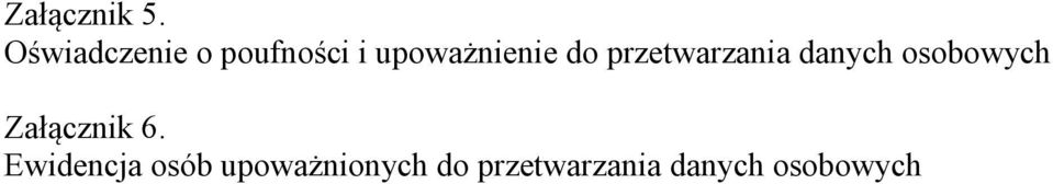 do przetwarzania danych osobowych