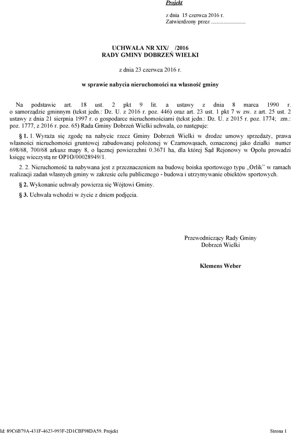 o gospodarce nieruchomościami (tekst jedn.: Dz. U. z 2015 r. poz. 17