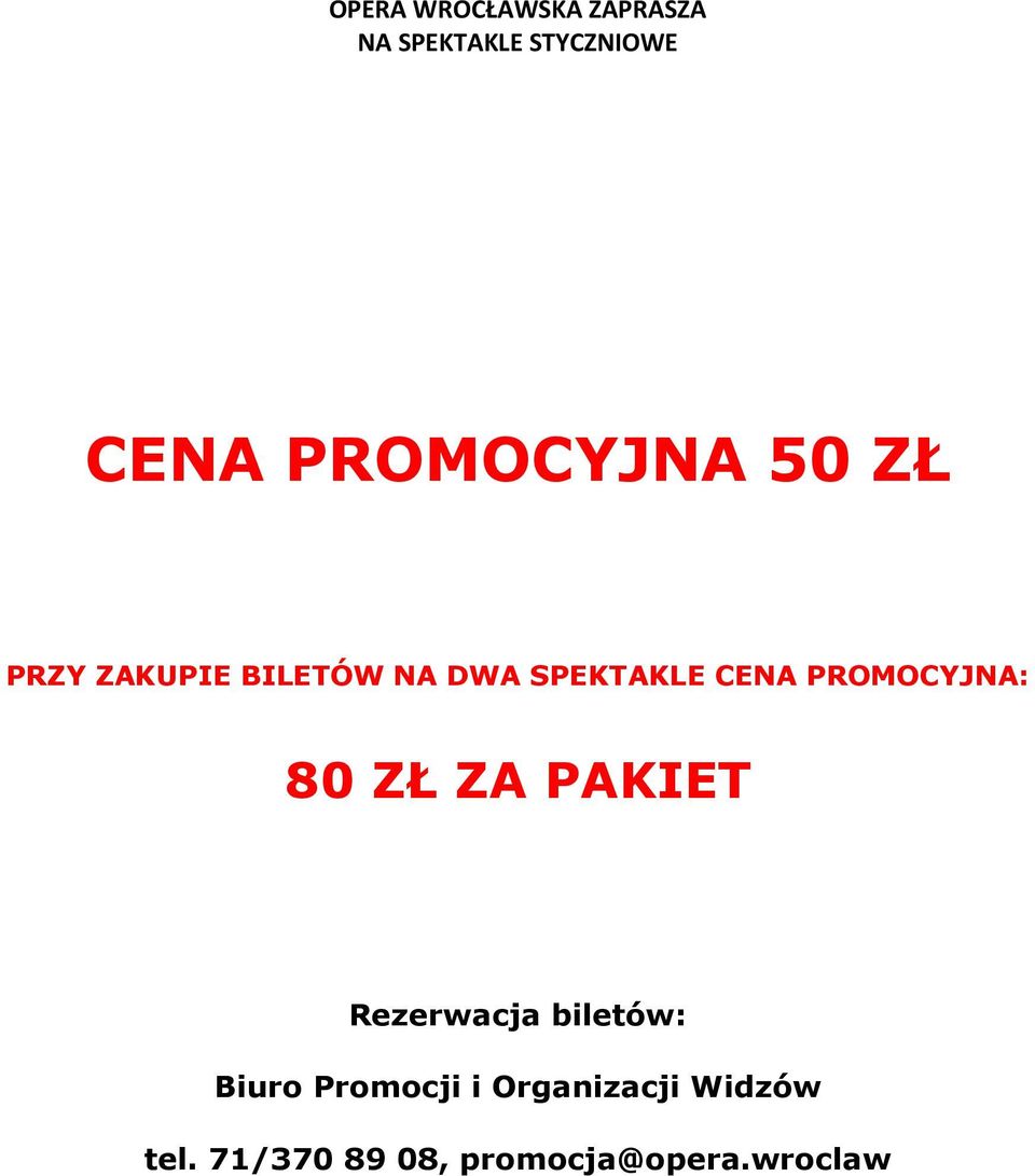 Rezerwacja biletów: Biuro Promocji i