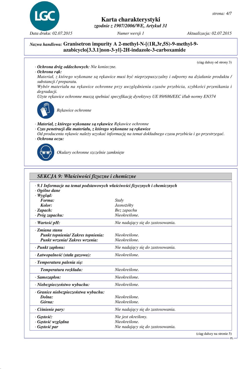 Wybór materiału na rękawice ochronne przy uwzględnieniu czasów przebicia, szybkości przenikania i degradacji.