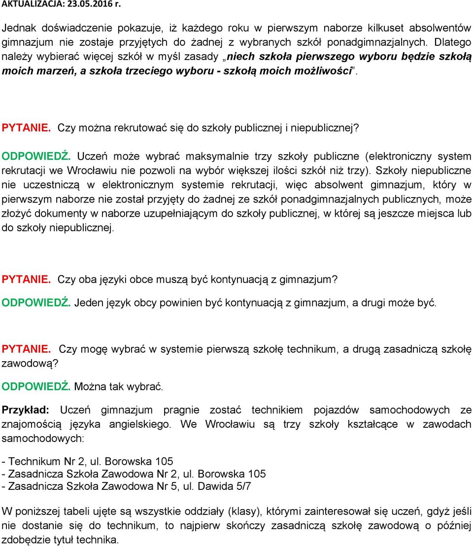 Czy można rekrutować się do szkoły publicznej i niepublicznej? ODPOWIEDŹ.