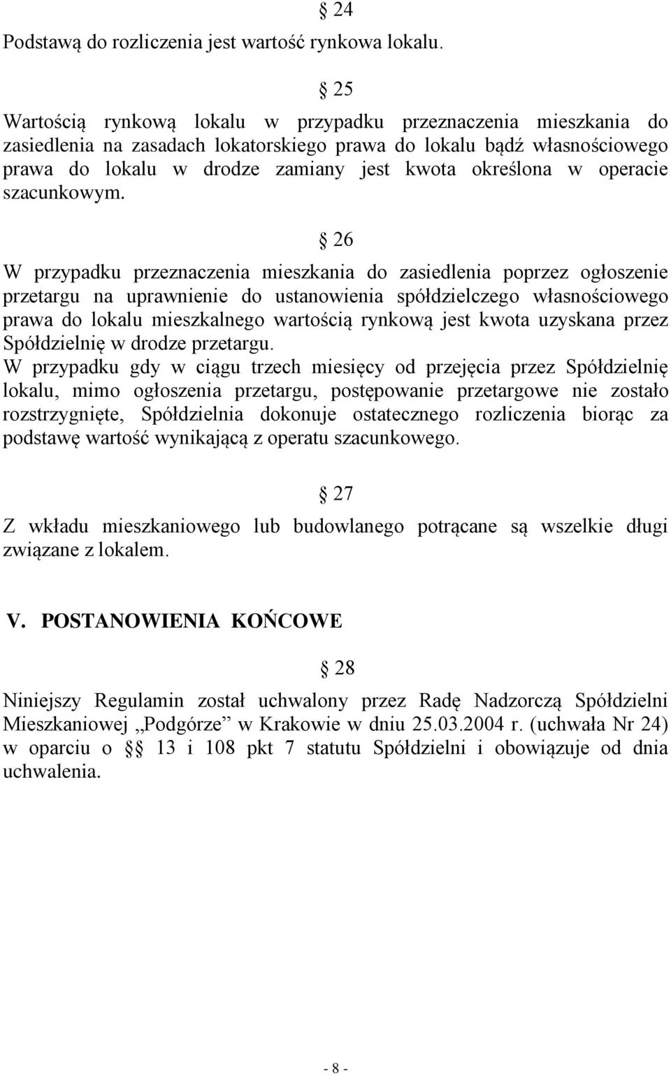 operacie szacunkowym.