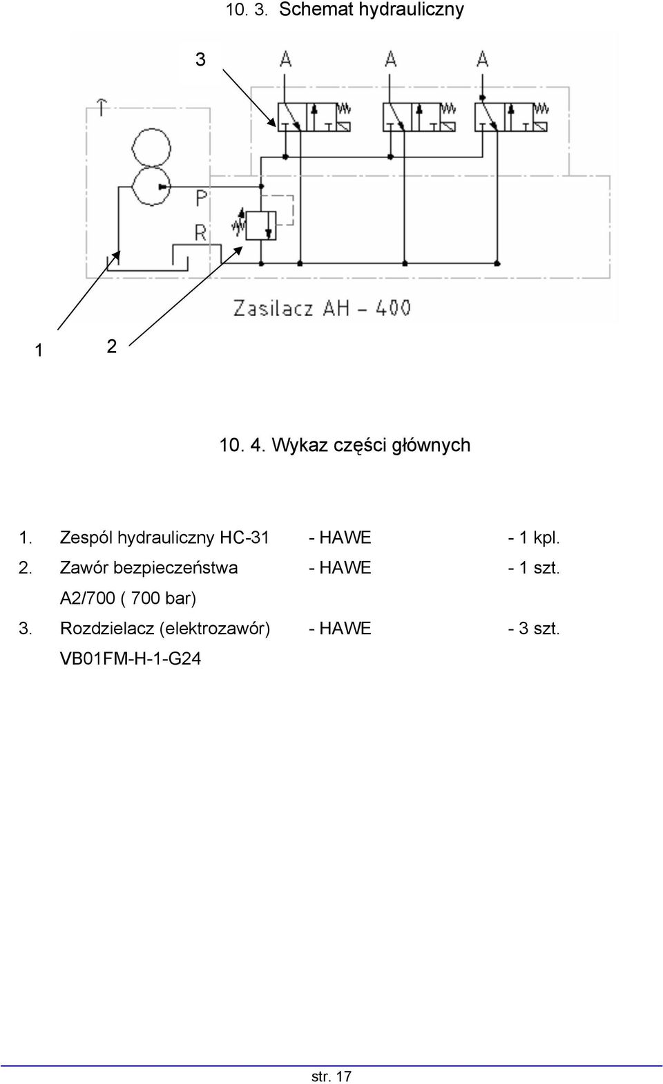 Zespól hydrauliczny HC-31 - HAWE - 1 kpl. 2.