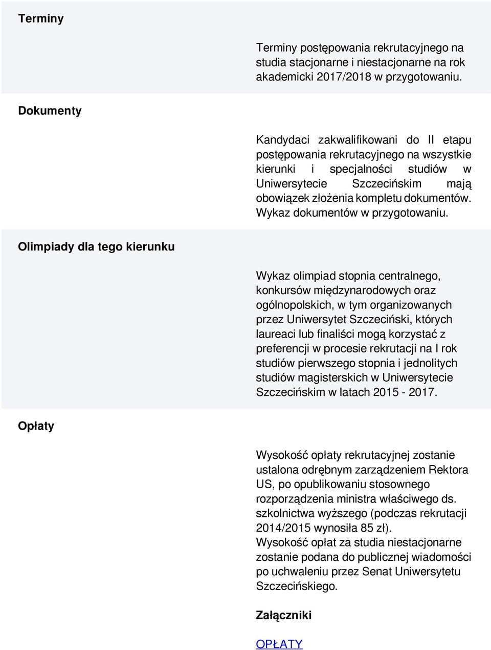 Wykaz dokumentów w przygotowaniu.