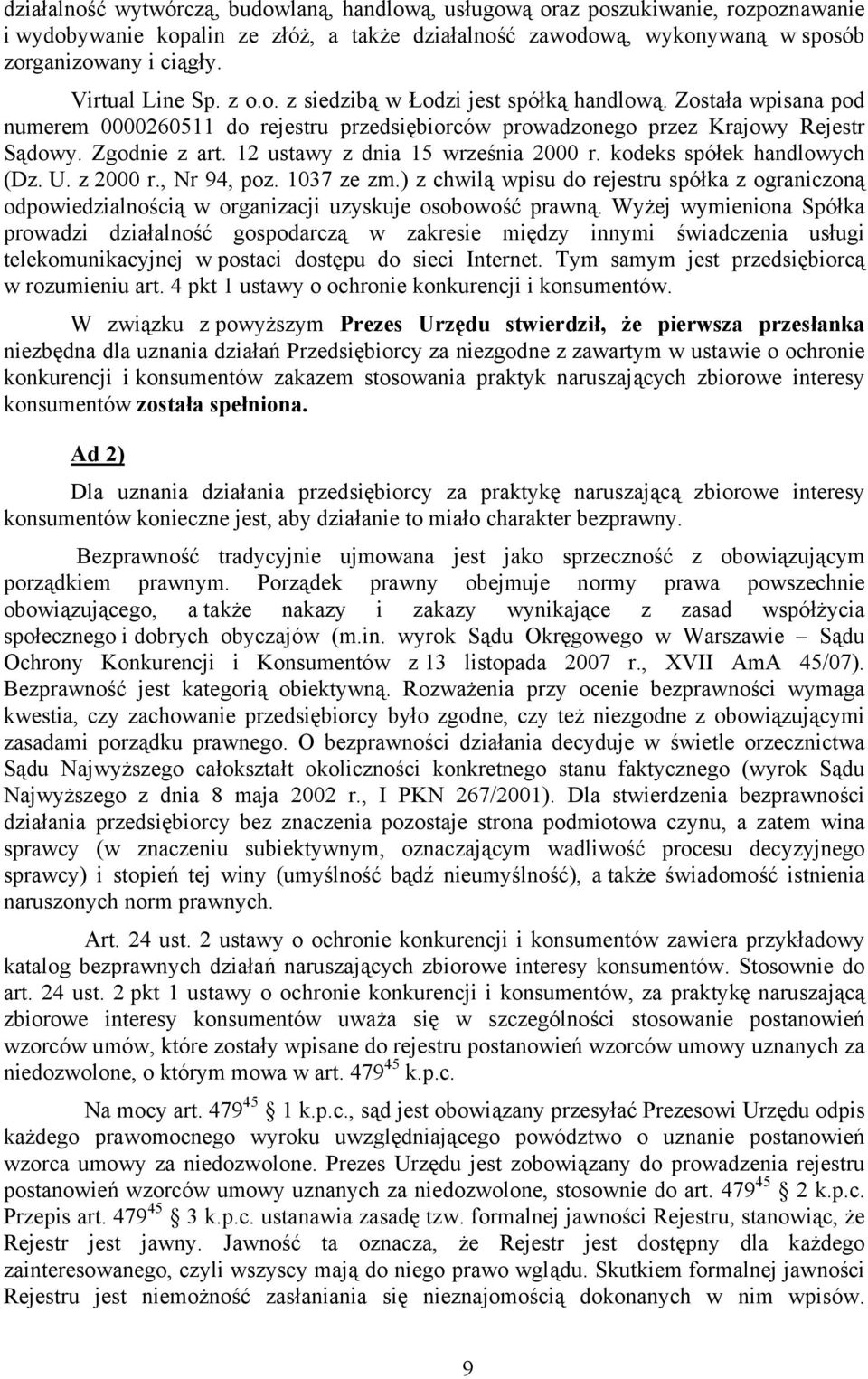 12 ustawy z dnia 15 września 2000 r. kodeks spółek handlowych (Dz. U. z 2000 r., Nr 94, poz. 1037 ze zm.