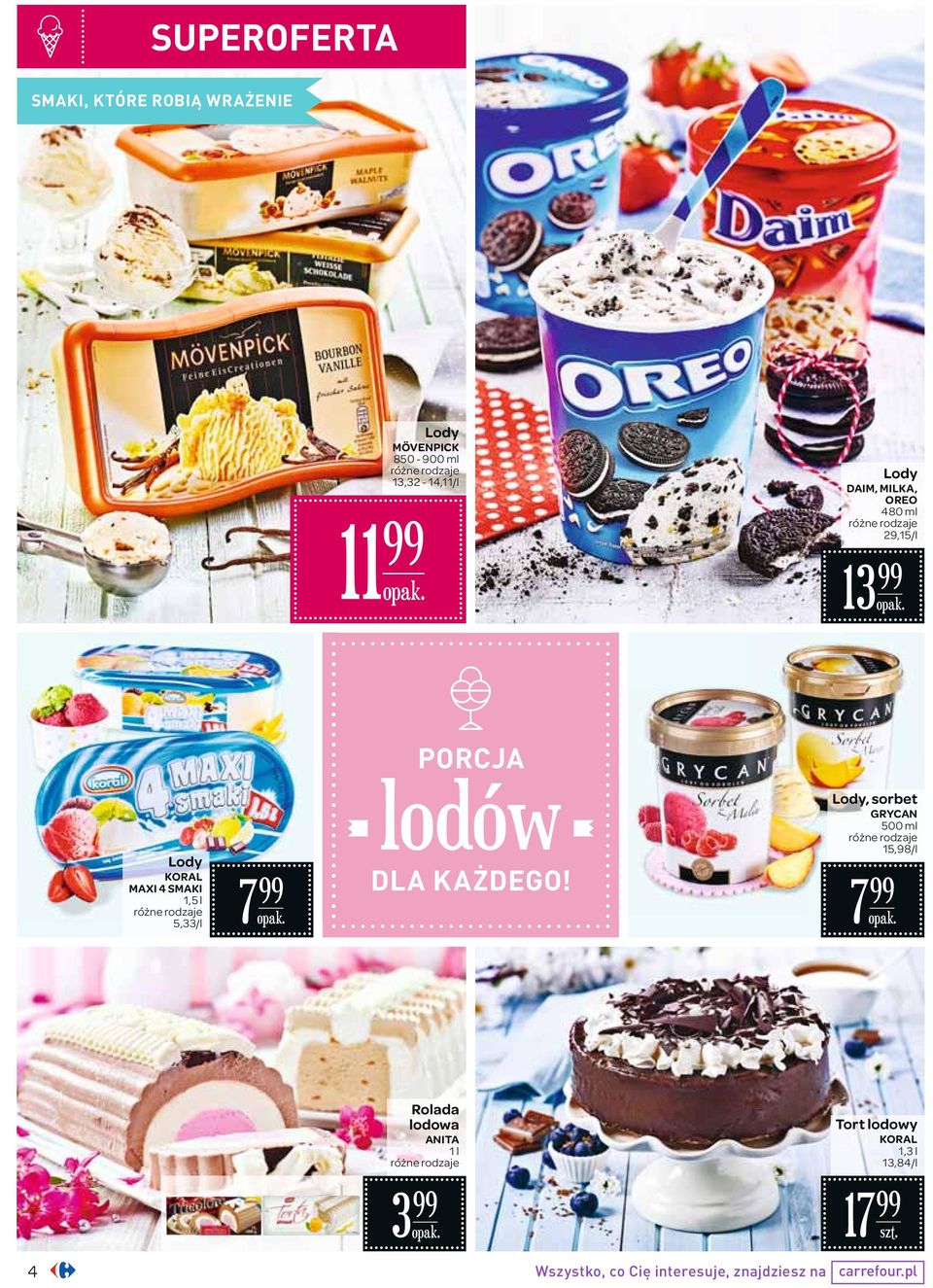 SMAKI 1,5 l 5,33/l 7 PORCJA lodów DLA KAŻDEGO!