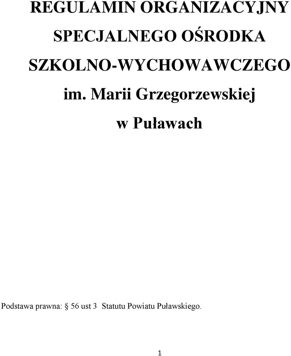 Marii Grzegorzewskiej w Puławach