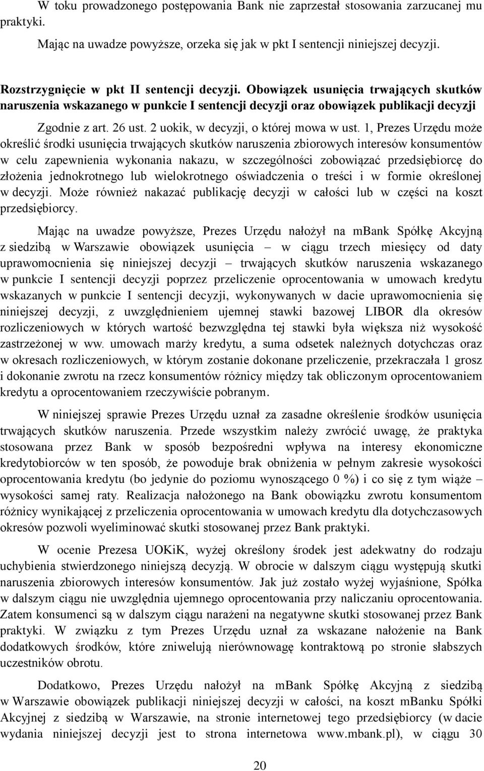 2 uokik, w decyzji, o której mowa w ust.