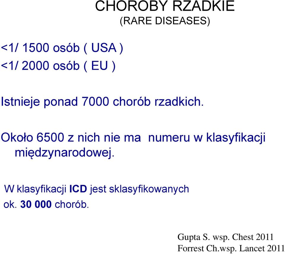 Około 6500 z nich nie ma numeru w klasyfikacji międzynarodowej.